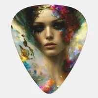 A beautiful fantasy woman guitar pick