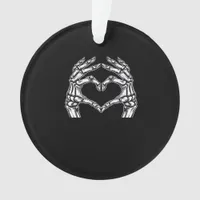 Skeleton Heart Hands Sign Halloween Costume Basic  Ornament