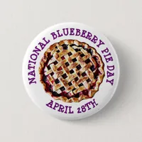 National Blueberry Pie Day April 28th Button