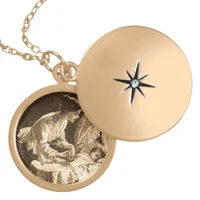 Vintage Mother and Baby Gold Plated Necklace