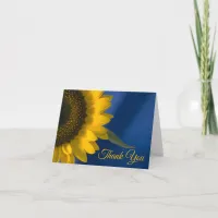 Yellow Sunflower / Blue Funeral Sympathy Thank You