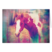 Paint Horse Grunge Cards