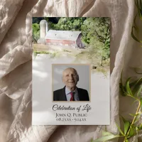 Red Barn Country Farm Celebration of Life Invitation