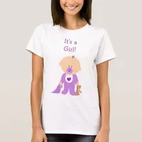 Cute Purple Dressed Baby  Maternity Shirt