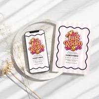 Last Rodeo Disco Cowgirl Bachelorette Weekend Invitation