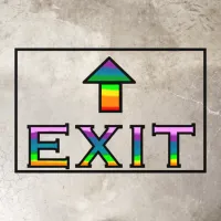  Colorful Rainbow Exit Floor Sign Floor Decals