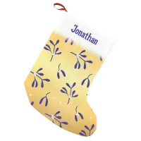 Mistletoe and Berries Stylish Personalised Small Christmas Stocking