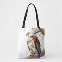 Majestic Eagle sitting on a Tree Branch Tote Bag