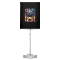 F-Caw-F Crow Bird Retro USA Flag Vintage F-Caw-F Table Lamp