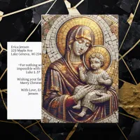 Blessed Mother Mary and Baby Jesus | Christmas Postcard