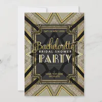 Stylish Gatsby Girls Bachelorette Bridal Shower Invitation