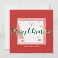 Ugly Sweater Knitted Hygge Merry Christmas Holiday Card