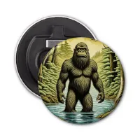 Bigfoot standing in Water Cartoon Bottle Opener