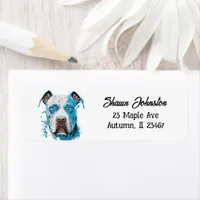 Pit Bull Dog Personalized Label