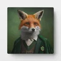 Red Fox in a Green St. Patrick's Day Suit Plaque
