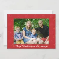 Poinsettia Christmas Flat Holiday Card