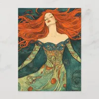 Ophelia with Red Hair  Postcard