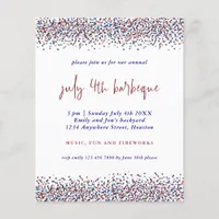 PAPER | Glitter Red Blue White 4th July BBQ Invite