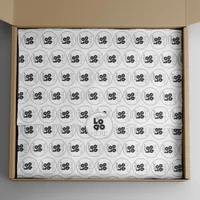 Branded Gift Wrap Custom Black Logo on White Tissue Paper