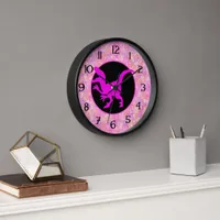 Pink Dinosaur Hide Clock