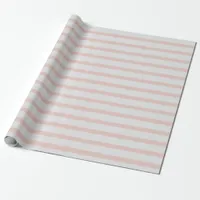 Cream and Coral Stripes Wrapping Paper