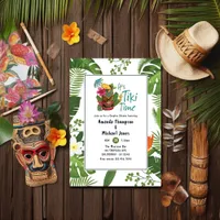 Tiki Time Luau Summer Beach Couples Shower Invitation