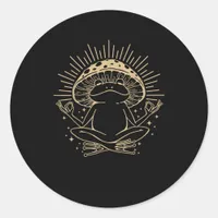 Frog & Minimalism Cottage  Aesthetic Goblincore Classic Round Sticker