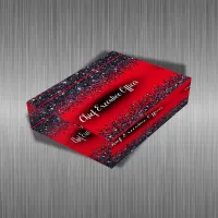 Monogrammed Name Black Glitter on Red | Paperweight