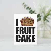 I Love Fruitcake Holiday Postcard