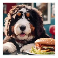 Adorable Bernerdoodle at the Diner Acrylic Print