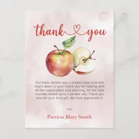 Apple of our Eye Fall Baby Shower Thank You Postcard