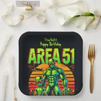 Glowing UFOs Loom Over Area 51 Paper Plates