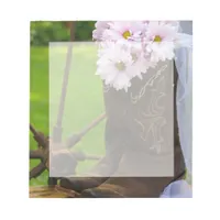 Rustic Pink Daisies and Cowboy Boots Wedding Notepad