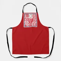 All I Want for Christmas New President Patriotic Apron