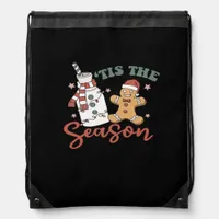 Tis The Season New Years Funny Christmas Drawstring Bag