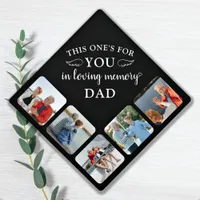 Memorial Modern Personalized Photo Collage Graduation Cap Topper