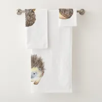 Adorable Hedgehogs Bath Towel Set