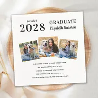 Personalized Photo Graduate Fun Facts Graduation  Napkins