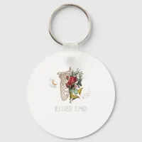 Elder Emo Funny Goth Older Gothic Cottagecore Gobl Keychain