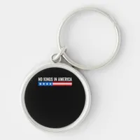 No Kings In America Patriotic Style Keychain