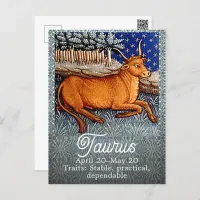 Taurus the Bull Zodiac Sign Birthday Party Postcard