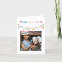 Farm Baby Goat Photo Birthday Thank You Card