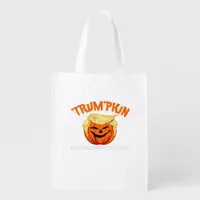 Halloween Trumpkin Make Halloween Great Again Grocery Bag