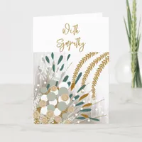 Abstract Floral Sympathy Card