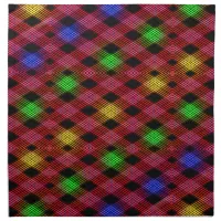 Gingham Check Multicolored Pattern Cloth Napkin