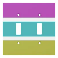 Color Block Striped Modern Bright Decorative Light Switch Cover
