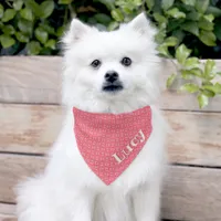 Personalized Cute Pink Pattern  Pet Bandana Collar