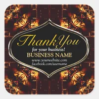 Business Thank You Batik Fire sticker