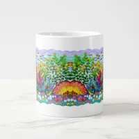 Fish Garden Mirrored Giant Coffee Mug