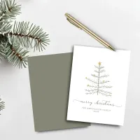 Budget Merry Christmas Tree Script Typography